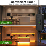 Darrahopens Home & Garden > Lighting > Wall Lights Single Color Slider Dimmer with Timer - PWM 1pc DC 5V/12V/24V LED Controller, 36W Max, Slide Brightness Control & Auto-Off for LED Strip Lights, Closet, Counter, Aquarium Lighting (Black)
