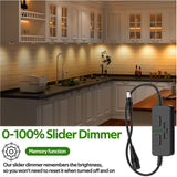 Darrahopens Home & Garden > Lighting > Wall Lights Single Color Slider Dimmer with Timer - PWM 1pc DC 5V/12V/24V LED Controller, 36W Max, Slide Brightness Control & Auto-Off for LED Strip Lights, Closet, Counter, Aquarium Lighting (Black)