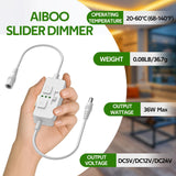 Darrahopens Home & Garden > Lighting > Wall Lights Single Color Slider Dimmer with Timer - PWM 1pc DC 5V/12V/24V LED Controller, 36W Max, Slide Brightness Control & Auto-Off for LED Strip Lights, Closet, Counter, Aquarium Lighting (White)