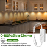 Darrahopens Home & Garden > Lighting > Wall Lights Single Color Slider Dimmer with Timer - PWM 1pc DC 5V/12V/24V LED Controller, 36W Max, Slide Brightness Control & Auto-Off for LED Strip Lights, Closet, Counter, Aquarium Lighting (White)