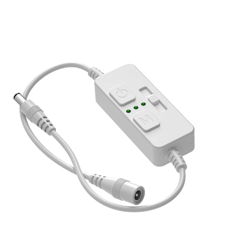 Darrahopens Home & Garden > Lighting > Wall Lights Single Color Slider Dimmer with Timer - PWM 1pc DC 5V/12V/24V LED Controller, 36W Max, Slide Brightness Control & Auto-Off for LED Strip Lights, Closet, Counter, Aquarium Lighting (White)