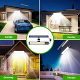 Darrahopens Home & Garden > Lighting > Wall Lights Solar Powered LED Motion Sensor Wall Light, Black, 2000LM, IP65, 3 Modes In Australia - Darrahopens