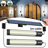 Darrahopens Home & Garden > Lighting > Wall Lights Solar Powered LED Motion Sensor Wall Light, Black, 2000LM, IP65, 3 Modes In Australia - Darrahopens