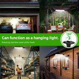 Darrahopens Home & Garden > Lighting > Wall Lights Solar Powered LED Motion Sensor Wall Light, Black, 2000LM, IP65, 3 Modes In Australia - Darrahopens