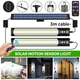 Darrahopens Home & Garden > Lighting > Wall Lights Solar Powered LED Motion Sensor Wall Light, Black, 2000LM, IP65, 3 Modes In Australia - Darrahopens