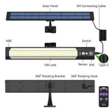 Darrahopens Home & Garden > Lighting > Wall Lights Solar Powered LED Motion Sensor Wall Light, Black, 2000LM, IP65, 3 Modes In Australia - Darrahopens