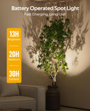 Darrahopens Home & Garden > Lighting > Wall Lights Spotlights Indoor, No-Glare Rechargeable Floor Can Light for Plants with Remote, Wireless Art Accent Spot Lights Uplight for Painting, Picture, Dartboard, Home, Corner Sofa Display