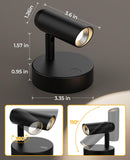Darrahopens Home & Garden > Lighting > Wall Lights Spotlights Indoor, No-Glare Rechargeable Floor Can Light for Plants with Remote, Wireless Art Accent Spot Lights Uplight for Painting, Picture, Dartboard, Home, Corner Sofa Display
