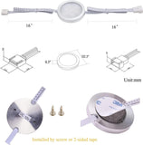 Darrahopens Home & Garden > Lighting > Wall Lights Under Counter LED Light Kit, RGBWW Under Cabinet Lighting, 10 Packs Colored Cabinet Lights with Wireless 40-Key IR Dimmable Remote Control (10 Lights)