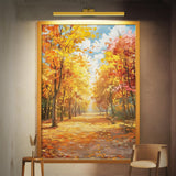 Darrahopens Home & Garden > Lighting > Wall Lights Wall Picture Light, 24in Battery-Powered Gallery Light for Artwork, CCT Dimmable Rechargeable Battery Wall Lamp with Remote Control for Living Room, Gallery, and Dartboard (Gold)