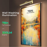 Darrahopens Home & Garden > Lighting > Wall Lights Wireless Picture Lights for Wall, Battery Operated Wall Light for Painting Rechargeable CCT Rotatable Art Gallery Light with Remote Dimmable Timer for Artwork Frame Display Dartboard (Gold, 24inch)