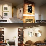 Darrahopens Home & Garden > Lighting > Wall Lights Wireless Picture Lights for Wall, Battery Operated Wall Light for Painting Rechargeable CCT Rotatable Art Gallery Light with Remote Dimmable Timer for Artwork Frame Display Dartboard (Gold, 24inch)