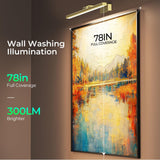 Darrahopens Home & Garden > Lighting > Wall Lights Wireless Picture Lights for Wall, Battery Operated Wall Light for Painting Rechargeable CCT Rotatable Art Gallery Light with Remote Dimmable Timer for Artwork Frame Display Dartboard (Gold, 16inch)
