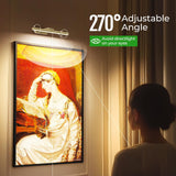 Darrahopens Home & Garden > Lighting > Wall Lights Wireless Picture Lights for Wall, Battery Operated Wall Light for Painting Rechargeable CCT Rotatable Art Gallery Light with Remote Dimmable Timer for Artwork Frame Display Dartboard (Gold, 16inch)