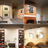 Darrahopens Home & Garden > Lighting > Wall Lights Wireless Picture Lights for Wall, Battery Operated Wall Light for Painting Rechargeable CCT Rotatable Art Gallery Light with Remote Dimmable Timer for Artwork Frame Display Dartboard (Black, 24inch)