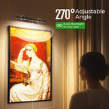 Darrahopens Home & Garden > Lighting > Wall Lights Wireless Picture Lights for Wall, Battery Operated Wall Light for Painting Rechargeable CCT Rotatable Art Gallery Light with Remote Dimmable Timer for Artwork Frame Display Dartboard (Black, 24inch)