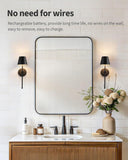 Darrahopens Home & Garden > Lighting > Wall Lights Wireless Wall Lamps 2-pack, LED Lamps with Rechargeable Battery, Stepless Dimmable with Remote Control