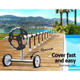 Darrahopens Home & Garden > Pool & Accessories Aquabuddy Solar Swimming Pool Cover Roller 400 Micron Blanket Adjustable 6.5x3M