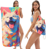 Darrahopens Home & Garden > Pool & Accessories > Beach Towels 2-in-1 foldable beach towel - printed bath towel - all-in-one beach towel - integrated bag - storage space