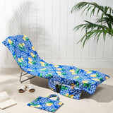 Darrahopens Home & Garden > Pool & Accessories > Beach Towels 2-in-1 Microfiber Sun Lounger Towel & Portable Tote Bag - Sand-Free & Quick Dry Beach Chair Cover with Side Pockets (ST001 / 75x211cm)