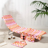 Darrahopens Home & Garden > Pool & Accessories > Beach Towels 2-in-1 Microfiber Sun Lounger Towel & Portable Tote Bag - Sand-Free & Quick Dry Beach Chair Cover with Side Pockets (ST002 / 75x211cm)