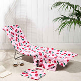 Darrahopens Home & Garden > Pool & Accessories > Beach Towels 2-in-1 Microfiber Sun Lounger Towel & Portable Tote Bag - Sand-Free & Quick Dry Beach Chair Cover with Side Pockets (ST004 / 75x211cm)