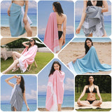 Darrahopens Home & Garden > Pool & Accessories > Beach Towels 6 Pack Oversized Turkish Beach Towels, Quick-Dry Sand-Free Towels for Swimming, Bath, Camping, Travel and Poolside Use, Coral, 177.8 x 89 cm In Australia - Darrahopens
