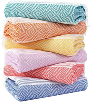 Darrahopens Home & Garden > Pool & Accessories > Beach Towels 6 Pack Oversized Turkish Beach Towels, Quick-Dry Sand-Free Towels for Swimming, Bath, Camping, Travel and Poolside Use, Coral, 177.8 x 89 cm In Australia - Darrahopens