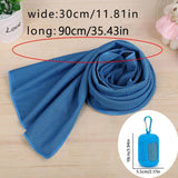 Darrahopens Home & Garden > Pool & Accessories > Beach Towels Instant Cooling Towel – Quick-Dry Sport Towel with EVA Storage Case & Carabiner Clip, Ideal for Gym, Outdoor, Travel Swimming(Blue)
