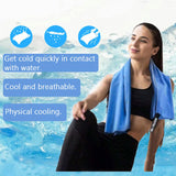 Darrahopens Home & Garden > Pool & Accessories > Beach Towels Instant Cooling Towel – Quick-Dry Sport Towel with EVA Storage Case & Carabiner Clip, Ideal for Gym, Outdoor, Travel Swimming(Green)