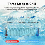 Darrahopens Home & Garden > Pool & Accessories > Beach Towels Instant Cooling Towel – Quick-Dry Sport Towel with EVA Storage Case & Carabiner Clip, Ideal for Gym, Outdoor, Travel Swimming(Green)