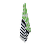 Darrahopens Home & Garden > Pool & Accessories > Beach Towels Onkaparinga Rainbow Striped Fringe Cotton Beach Towel Green/Navy