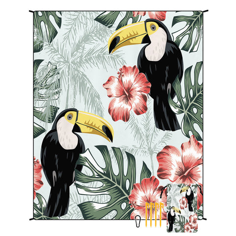 Darrahopens Home & Garden > Pool & Accessories > Beach Towels Style STD-001-45 Colorful Quick Dry Beach Mat Sand Proof Waterproof Outdoor Picnic Blanket - Compact & Lightweight