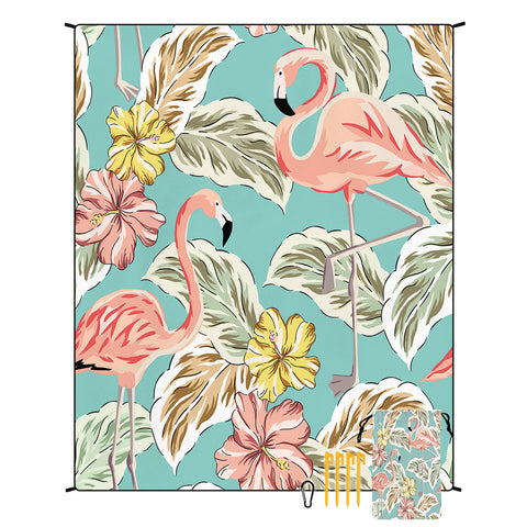 Darrahopens Home & Garden > Pool & Accessories > Beach Towels Style STD-001-46 Colorful Quick Dry Beach Mat Sand Proof Waterproof Outdoor Picnic Blanket - Compact & Lightweight