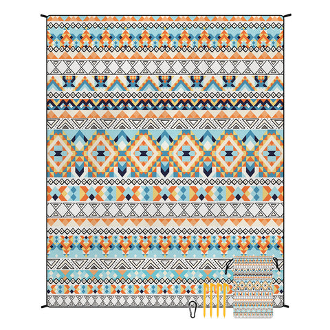 Darrahopens Home & Garden > Pool & Accessories > Beach Towels Style STD-001-6 Colorful Quick Dry Beach Mat Sand Proof Waterproof Outdoor Picnic Blanket - Compact & Lightweight