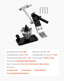Darrahopens Home & Garden > Pool & Accessories > Beach Towels VEVOR Lawn Mower Blade Sharpener and Balancer, 15° - 45° Adjustable Lawnmower Blade Sharpening Tool with 4 Adapter Pins, Ball Bearings & 25mm Enlarged Handle, Compatible with Most Angle Grinders