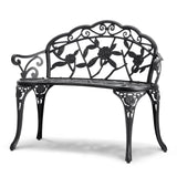 Darrahopens Home & Garden > Pool & Accessories > Beach Towels VEVOR Outdoor Bench, 38.8 inches Metal Garden Bench for Outdoors, 480 lbs Load Capacity Bench, Outdoor Garden Park Bench with Backrest and Armrests, Patio Bench for Garden, Park, Yard, Front Porch