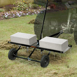 Darrahopens Home & Garden > Pool & Accessories > Beach Towels VEVOR Tow Behind Dethatcher, 1015mm Tow Dethatcher with 20 Spring Steel Tines, Lawn Dethatcher Rake for ATV or Mower, Tow Behind Lawn Rake with Lift Handle for Garden Farm Grass