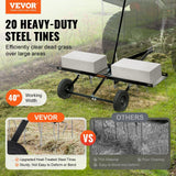 Darrahopens Home & Garden > Pool & Accessories > Beach Towels VEVOR Tow Behind Dethatcher, 1015mm Tow Dethatcher with 20 Spring Steel Tines, Lawn Dethatcher Rake for ATV or Mower, Tow Behind Lawn Rake with Lift Handle for Garden Farm Grass