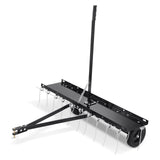 Darrahopens Home & Garden > Pool & Accessories > Beach Towels VEVOR Tow Behind Dethatcher, 1015mm Tow Dethatcher with 20 Spring Steel Tines, Lawn Dethatcher Rake for ATV or Mower, Tow Behind Lawn Rake with Lift Handle for Garden Farm Grass