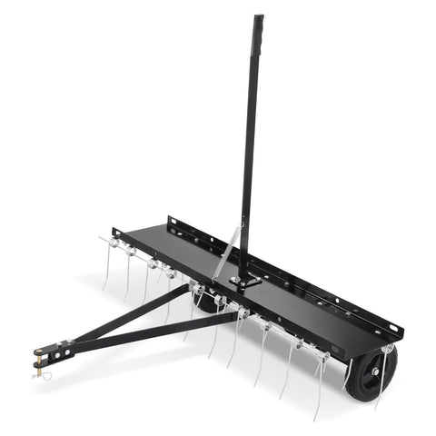 Darrahopens Home & Garden > Pool & Accessories > Beach Towels VEVOR Tow Behind Dethatcher, 1015mm Tow Dethatcher with 20 Spring Steel Tines, Lawn Dethatcher Rake for ATV or Mower, Tow Behind Lawn Rake with Lift Handle for Garden Farm Grass