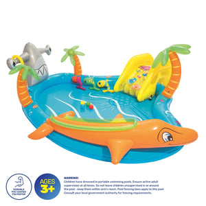 Darrahopens Home & Garden > Pool & Accessories Bestway 2.8m x 87cm Inflatable Sea Life Water Fun Park Pool With Slide 273L