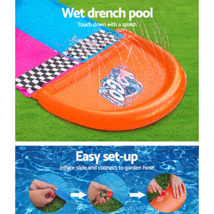 darrahopens Home & Garden > Pool & Accessories Bestway Inflatable Water Slip And Slide 4.88m Kids Rider Splash Toy Outdoor