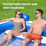 Darrahopens Home & Garden > Pool & Accessories Bestway Kids Inflatable Pool Above Ground Pools Bench Seat Cup Holder 231x219cm