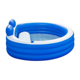 Darrahopens Home & Garden > Pool & Accessories Bestway Kids Inflatable Pool Above Ground Pools Bench Seat Cup Holder 231x219cm