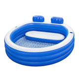 Darrahopens Home & Garden > Pool & Accessories Bestway Kids Inflatable Pool Above Ground Pools Bench Seat Cup Holder 231x219cm