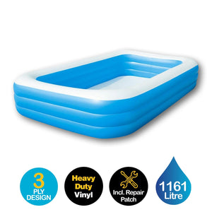 Darrahopens Home & Garden > Pool & Accessories Bestway Swimming Pool Above Ground Inflatable Family Fun 305cm x 183cm x 51cm