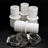 Darrahopens Home & Garden > Pool & Accessories > Pool Covers & Accessories 4 X Hose Connectors, Swimming Pool Hose Adapter Set With 8 Hose Adapter Clamps (32Mm To 38Mm Diameter)