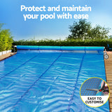 Darrahopens Home & Garden > Pool & Accessories > Pool Covers & Accessories Aqua Buddy Pool Cover 600 Micron Solar Heat 9.5x5m Blanket w/ 5.55m Roller Blue