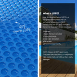 Darrahopens Home & Garden > Pool & Accessories > Pool Covers & Accessories Aqua Buddy Pool Cover 600 Micron Solar Heat 9.5x5m Blanket w/ 5.55m Roller Blue
